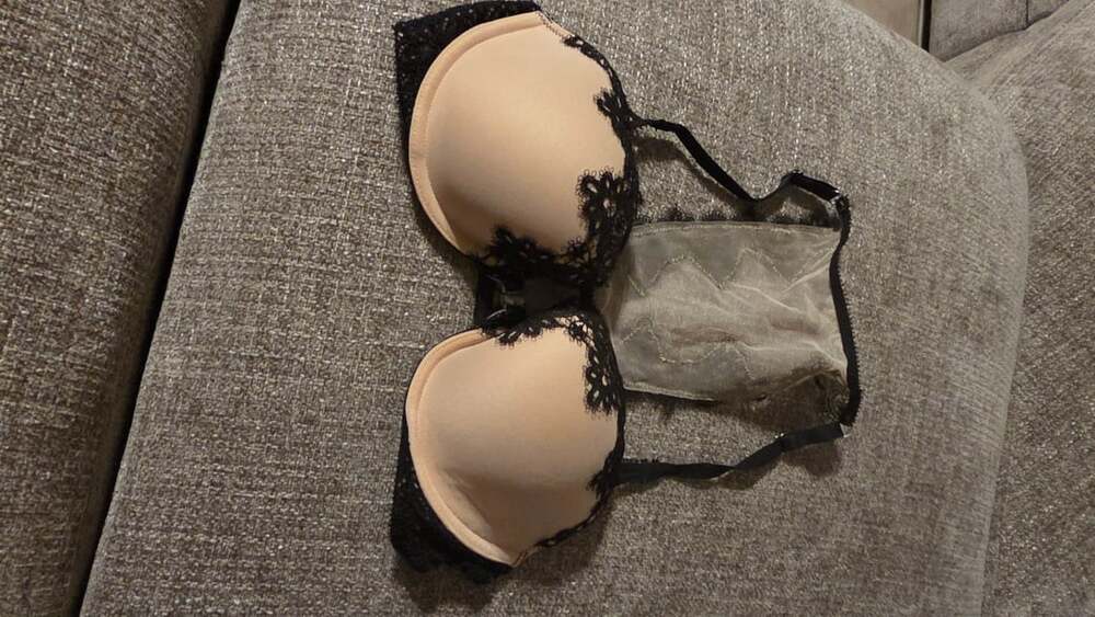 Victoria's Secret Black and Nude Lace Demi Bra Size 34C